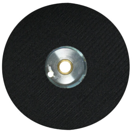 Close-up of the EDCO 72055 7” Polishing Adapter, showing the metal construction and attachment points for the TMC-7 polisher.