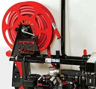 Optional hose reel assembly is available for standard water trailers