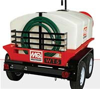 Steel bin provides convenient storage for hose and accessories