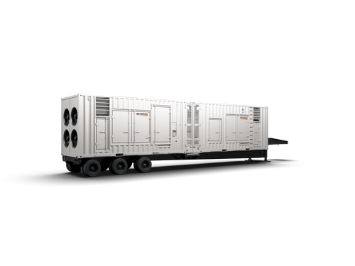 Open service access view showing internal components and modular generator layout, designed for easy maintenance and operational efficiency.