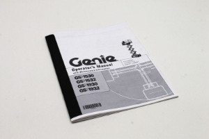 Genie Lift Part # 1000031GT - MANUAL,OP,GS30/32,ANSI/CSA/AUS, EA