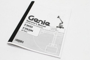 Genie Lift Part # 1000047GT - MANUAL,OPERATORS,Z34&Z34N,4ED, EA