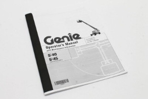Genie Lift Part # 1000056GT - MANUAL,OPERATORS,S40/45 4TH ED, EA