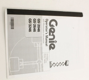Genie Lift Part # 1000060GT - MANUAL,OP,GS46,ANSI/CSA/AUS, EA