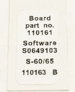 Genie Lift Part # 110163GT - DECAL,LABEL,ALC BOARD (110161), EA