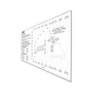 Genie Lift Part # 114078GT - DECAL, LOAD CHART, GTH1056-Q ATT, EA