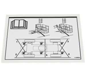 Genie Lift Part # 114099GT - DECAL,LABEL,TRANSPORT DIAGRAM, EA