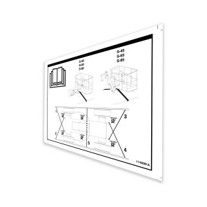 Genie Lift Part # 114099GT - DECAL,LABEL,TRANSPORT DIAGRAM, EA