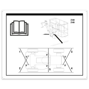 Genie Lift Part # 114166GT - DECAL,LABEL,TRANSPORT DIAGRAM, EA