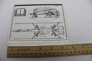 Genie Lift Part # 114167GT - DECAL,LABEL,TRANSPORT DIAGRAM, EA