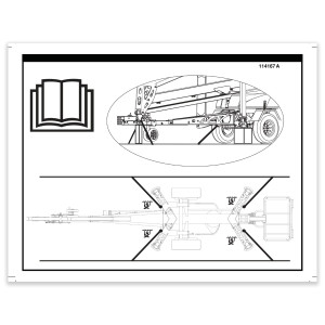 Genie Lift Part # 114167GT - DECAL,LABEL,TRANSPORT DIAGRAM, EA
