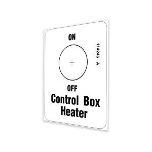 Genie Lift Part # 114246GT - DECAL,OPTION CONTROL BOX HEATR, EA