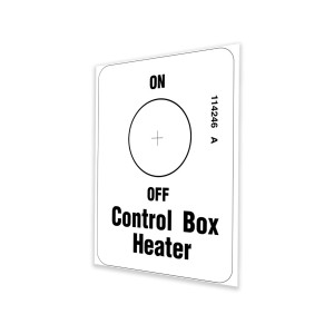 Genie Lift Part # 114246GT - DECAL,OPTION CONTROL BOX HEATR, EA