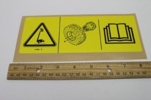 Genie Lift Part # 114249GT - DECAL,LABEL,TIPOVER,TIRES,SYMB, EA