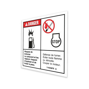 Genie Lift Part # 114258FRGT - DECAL,DANGER,EXPLOSION,NO SMOK, EA