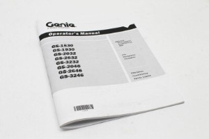 Genie Lift Part # 114312GT - MANUAL,OPER,GS-30/32/46,ANSI, EA