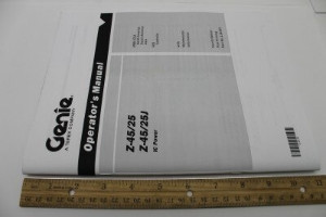 Genie Lift Part # 114339GT - MANUAL,OPER,Z45 IC, EA