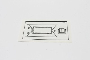 Genie Lift Part # 114361GT - DECAL LABEL TRANSPORT DIAGRAM, EA
