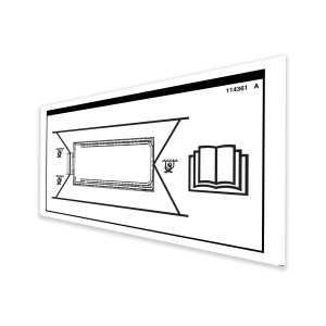 Genie Lift Part # 114361GT - DECAL LABEL TRANSPORT DIAGRAM, EA