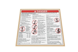 Genie Lift Part # 114389GT - DECAL,DANGER,GENERAL SAFETY, EA