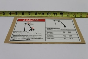 Genie Lift Part # 114390GT - DECAL,DANGER,ELECT HAZARD***, EA