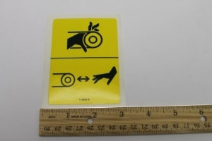 Genie Lift Part # 114391GT - DECAL,WARNING,CRUSHING, EA