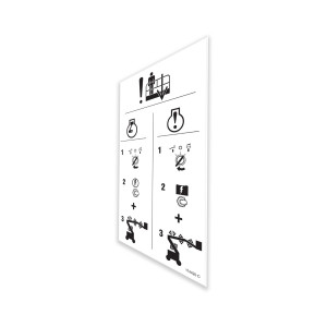 Genie Lift Part # 114420GT - DECAL,EMERGENCY LOWERING IC, EA