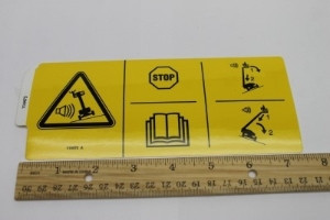 Genie Lift Part # 114473GT - DECAL,DANGER,TIPOVER,TILT,SYM, EA
