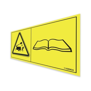 Genie Lift Part # 116896GT - DECAL,COLLISION HAZARD SYMBOL, EA