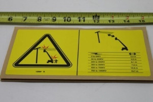 Genie Lift Part # 133067GT - DECAL,DANGER,ELEC.HAZ.STAY CLR, EA