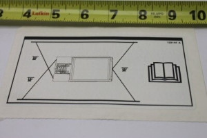 Genie Lift Part # 133144GT - DECAL,LABEL-TRANSPORT DIGRAM, EA