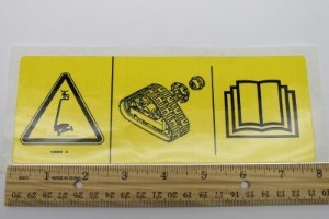 Genie Lift Part # 133263GT - DECAL,LABEL,TIPOVER,TRAX,SYMB, EA