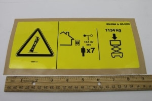 Genie Lift Part # 133264GT - DECAL,DANGER,MAXCAP CE GS3384*, EA