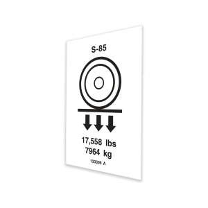 Genie Lift Part # 133309GT - DECAL,LABEL,WHEEL LOAD S85, EA