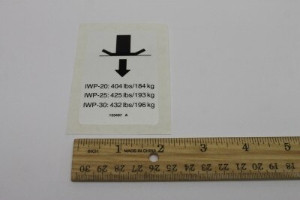 Genie Lift Part # 133497GT - DECAL,LABEL,FOOTPAD LOAD,IWP, EA