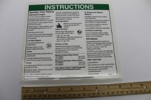 Genie Lift Part # 133563GT - DECAL,NOTICE,INST,PLAT-GS68RT, EA