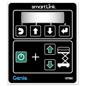 Genie Lift Part # 137562GT - DECAL,MEMBRANE, GR/GRC/GS GCON, EA