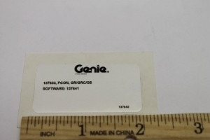 Genie Lift Part # 137642GT - LABEL, GR/GRC/GS PCON, EA