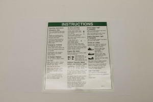 Genie Lift Part # 147610GT - DECAL,INST,OPER INST 60TRAX, EA