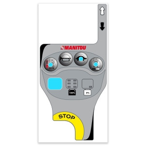 Genie Lift Part # 226336GT - DECAL,MANITOU SLABS,PLAT CONTROL, EA