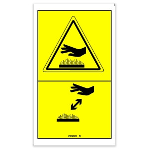 Genie Lift Part # 229828GT - DECAL,LABEL,HOT,SYMBOL, EA