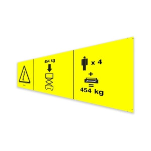Genie Lift Part # 230490GT - DECAL,NOTICE,MAX CAP,GS3369, EA