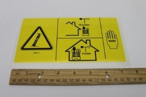 Genie Lift Part # 230807GT - DECAL,DANGER,MAN FRC,GS4069, EA