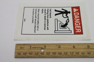 Genie Lift Part # 25988GT - DECAL,LANYARD ANCHOR, EA