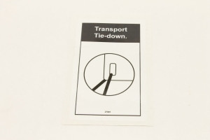 Genie Lift Part # 27001GT - DECAL,TRANSPORT TIE DOWN, EA
