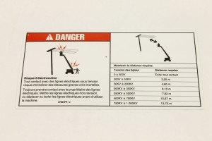 Genie Lift Part # 27564FRGT - DECAL,DANGER,ELEC.HAZ.STAY CLR, EA