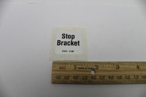 Genie Lift Part # 27841GT - DECAL,STOP BRACKET, EA