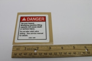 Genie Lift Part # 27868GT - DECAL,DANGER-TIP OVER, EA