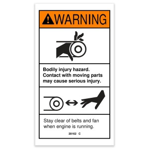Genie Lift Part # 28162GT - DECAL,WARNING,CRUSHING, EA