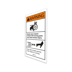 Genie Lift Part # 28162GT - DECAL,WARNING,CRUSHING, EA